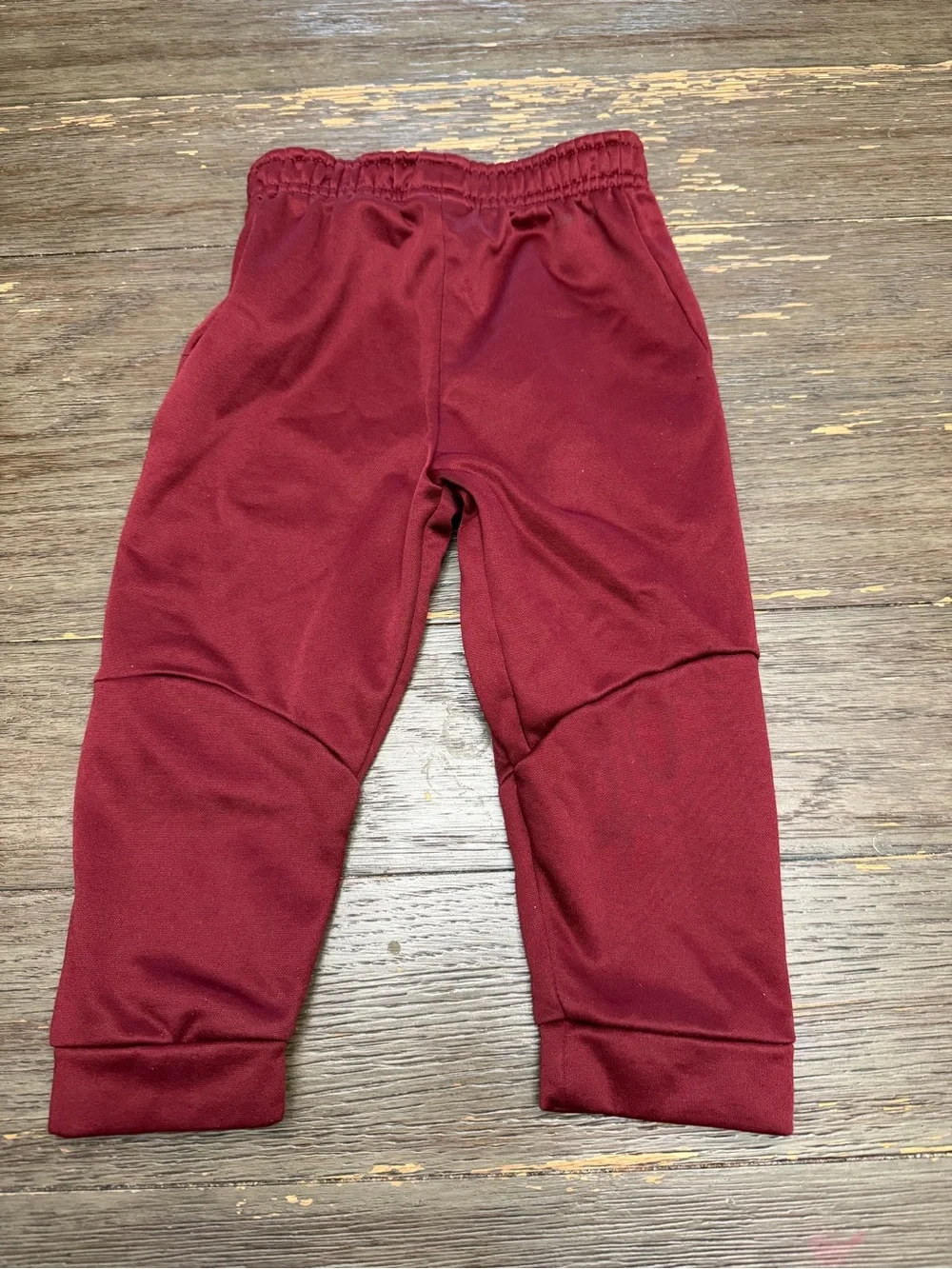Nike Kids Maroon Joggers with Orange Swoosh 24M